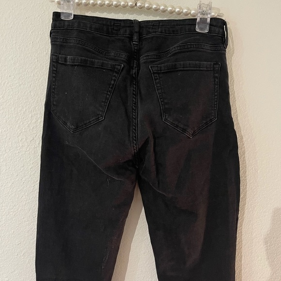 Brandy Melville jeans 26 Sm distressed gray straight bootcut frayed ripped jean - Picture 11 of 15